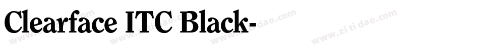 Clearface ITC Black字体转换